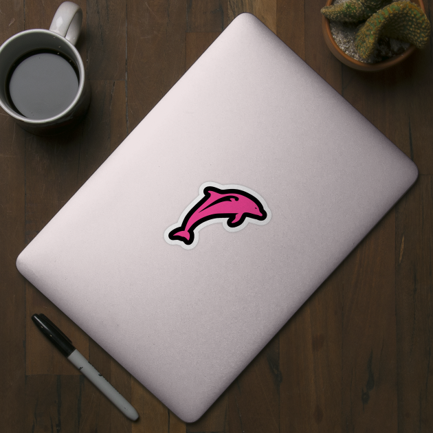 Hot Pink Color Dolphin Art by Pattern Plans